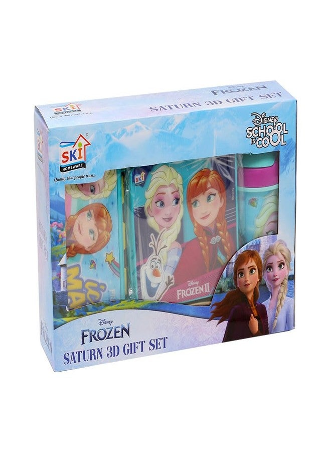 SKi Homeware SKI Saturn 3D Frozen Back to School Combo Set- Lunch Box, Water Bottle & Pencil Box - Image 2