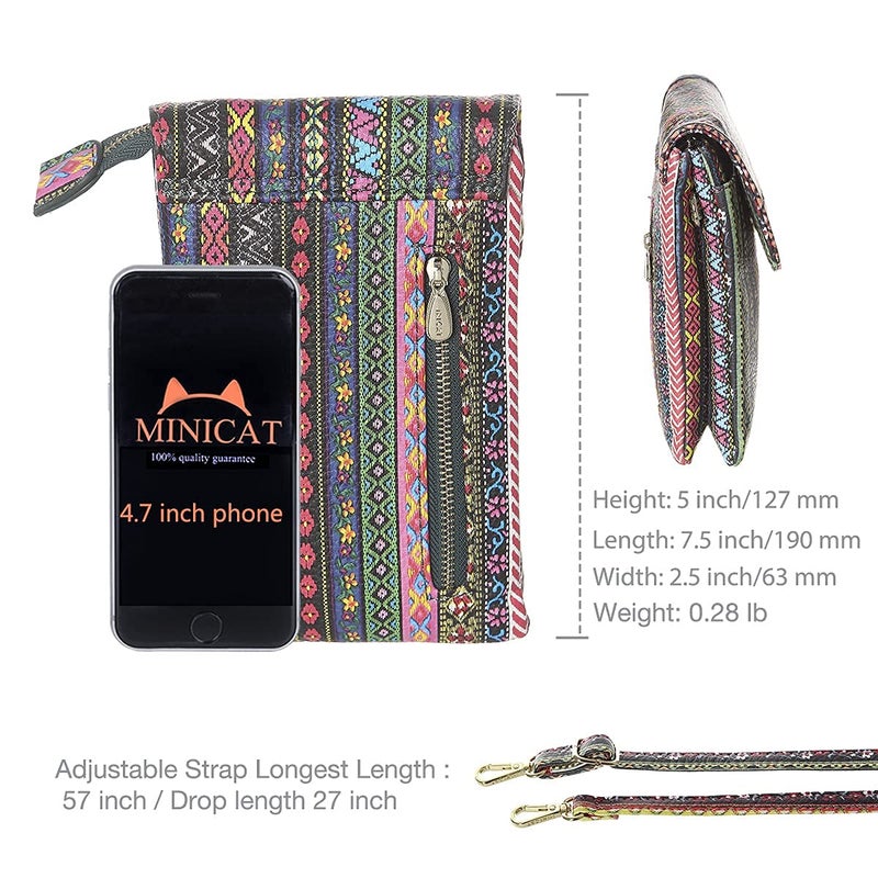MINICAT Small Crossbody Bags for Women Cell Phone Bag Vegan Leather Cross Body Purse Wallet Purses(Upgraded National-Style) - Image 5