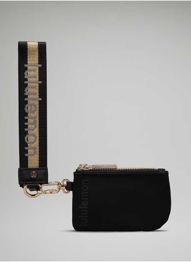 Dual Pouch Wristlet Wallet, Mini Zip-Around Coin Purse with Double Pockets, Compact and Convenient for Organizing Small Essentials On the Go