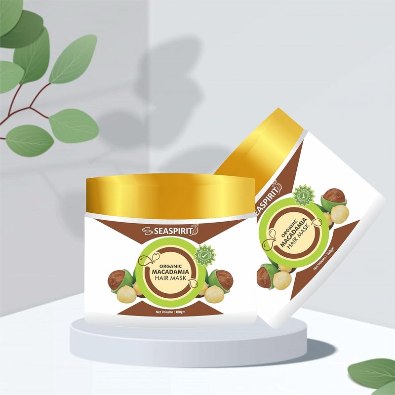 SEASPIRIT Organic Macadamia Hair Mask for Ultimate Hydration and Hair Repair100 gm - Image 3