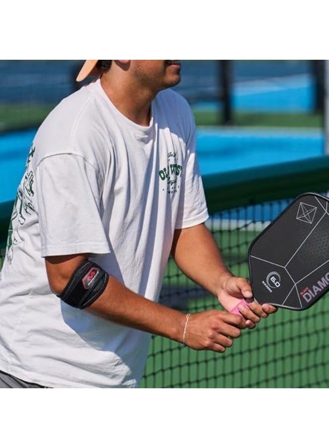 McDavid Level 2 Elbow Strap with Pads - Small, Black - Image 4