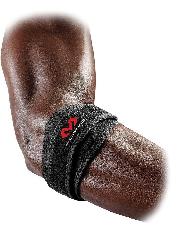 McDavid Level 2 Elbow Strap with Pads - Small, Black - Image 1