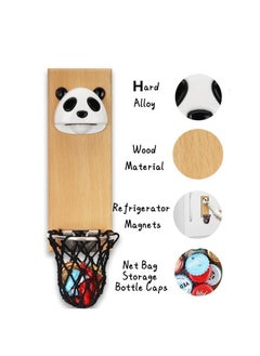 SYOSI Panda Magnetic Beer Opener, Removable Wall Mounted Bottle Cap Catcher, Wall Bottle Opener With Cartoon Design, Kitchen Bar Fridge Decoration, Gift for Men, Birthday Gifts, Man Cave, Housewarming  - Image 3