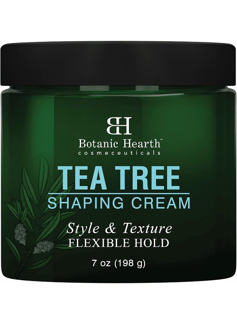 Botanic Hearth Botanic Hearth Tea Tree Shaping Cream, Hair Styling Cream with Collagen & Biotin - Style & Texture, Strong & Flexible Hold, for All Hair Types - Men and Women - Made in USA - 7 oz 