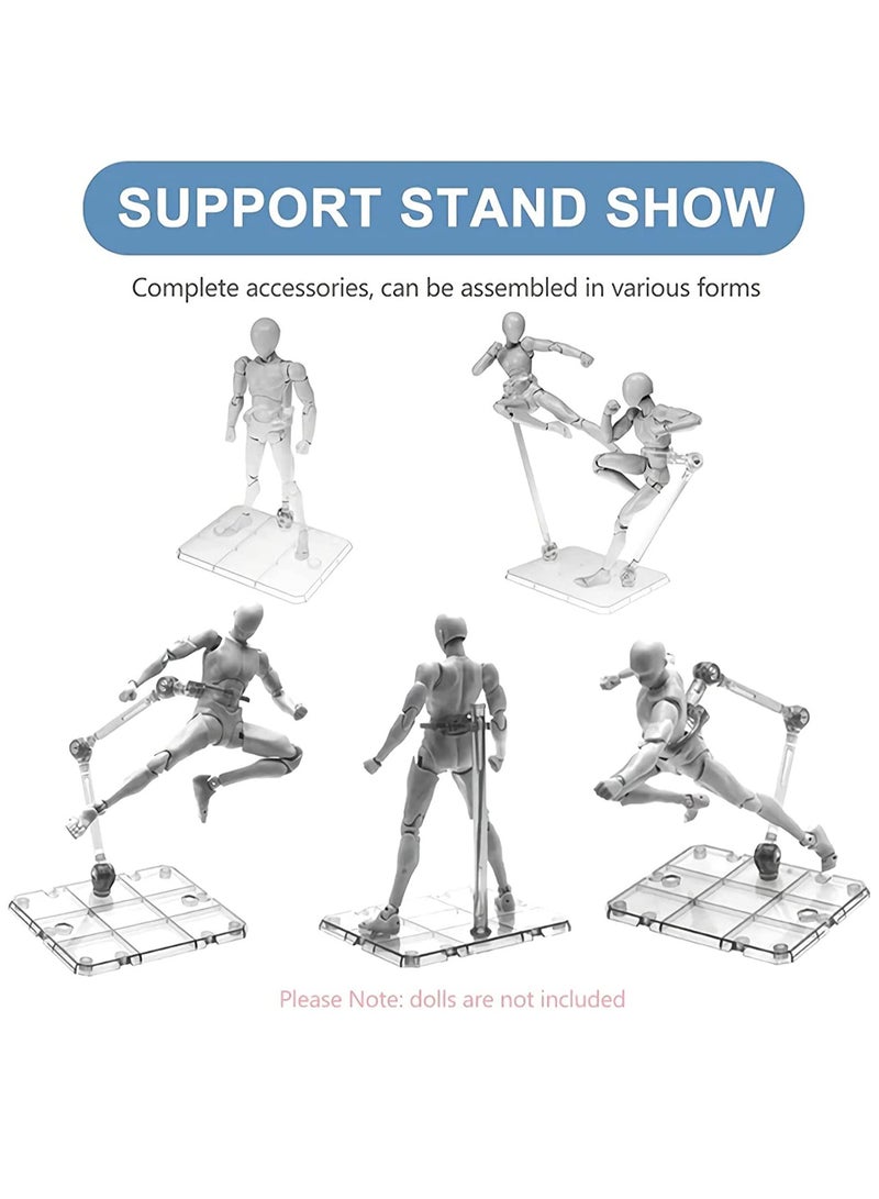 Zikra Sturdy Transparent Action Figure Display Stand Base for 6" Dolls, Assembled Model Holder, Perfect for Showcasing Your Action Figures and Collectibles. - Image 3