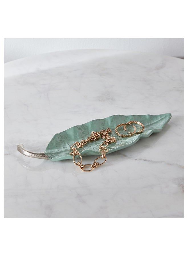 Home Box Splendid Leaf Shape Decorative Platter 34 x 2 x 10.5 cm  - Image 1