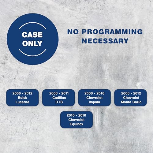 KeylessOption 2X KeylessOption Key Fob Cover Case Replacement for 2006 2007 2008 2009 2010 2011 2012 2013 2014 2015 2016 Buick Cadillac Chevrolet Chevy Remote Shell, 4-Button 15912859, No Programming Required - Image 3