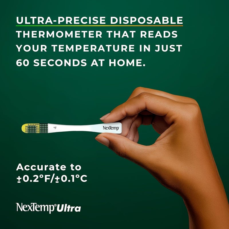 NEXTEMP Ultra Single-Use Thermometers: Individually Wrapped 100-pack, Provides Superior Accuracy and Maximum Infection Control. Perfect for Businesses, Schools, First-Aid, Home, and Travel! (Celsius) - Image 2