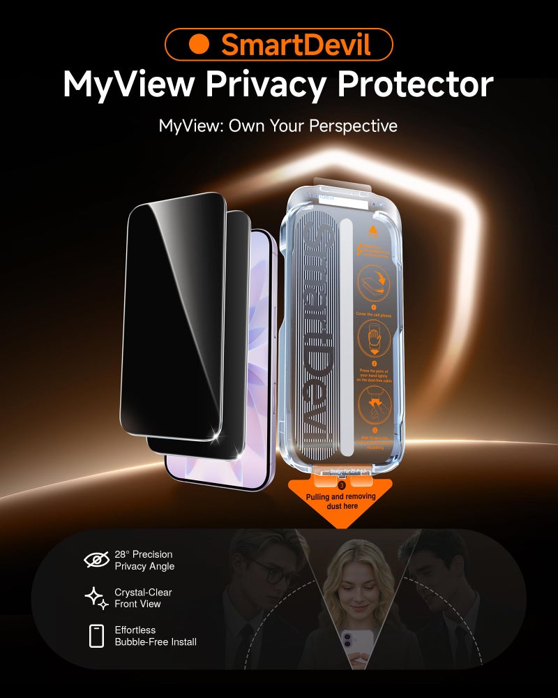 سمارت ديفل SMARTDEVIL 2 Pack Privacy Shield لشاشة iPhone 17 - Image 2