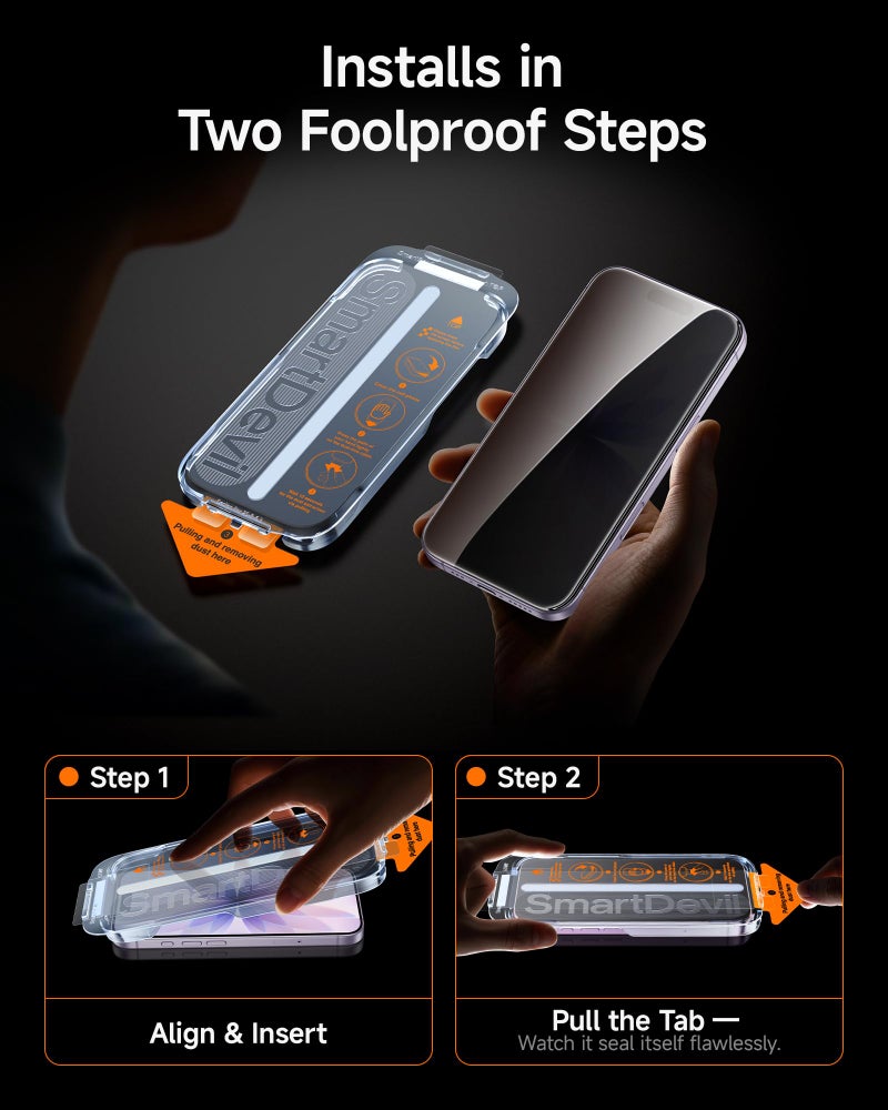 سمارت ديفل SMARTDEVIL 2 Pack Privacy Shield لشاشة iPhone 17 - Image 4
