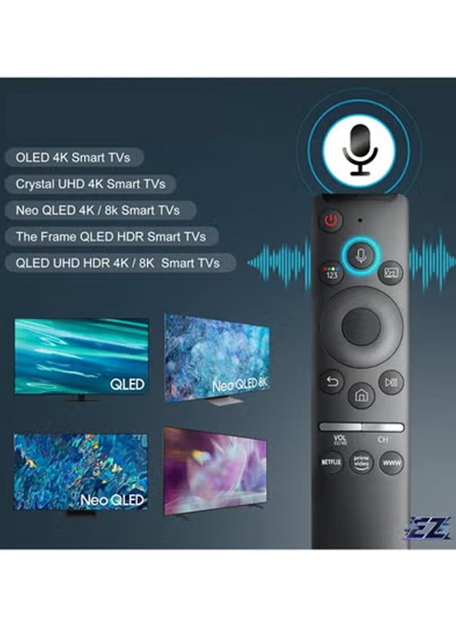 TIGER Voice Remote Control for Smart UHD & QLED TVs – Compatible with 4K/8K, Curved & Flat Screens, 8 Series & 9 Series, TU8000, AU8000, CU7000, CU8000 | Built-in Mic, Batteries Included – Black - Image 2