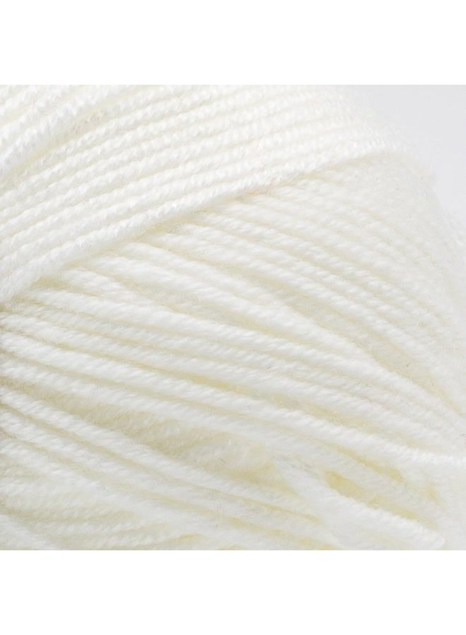 Estako DailyKnit-DK - 100% Anti-Pilling Acrylic Yarn - Soft DK Light Weight #3 - (3.52 oz / 273 Yds) - for Knitting & Crocheting (80011 - Ecru) - Image 2