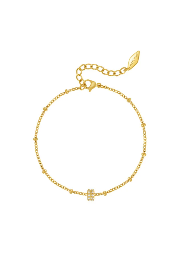 POLICE Lunesa Yellow Gold Plated Stainless Steel Charm Bracelet for Women