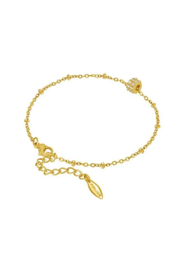 بوليس Lunesa Yellow Gold Plated Stainless Steel Charm Bracelet for Women