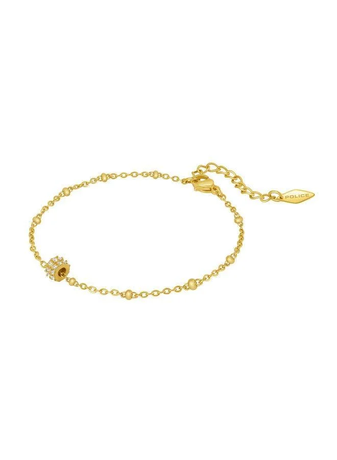 Lunesa Yellow Gold Plated Stainless Steel Charm Bracelet for Women