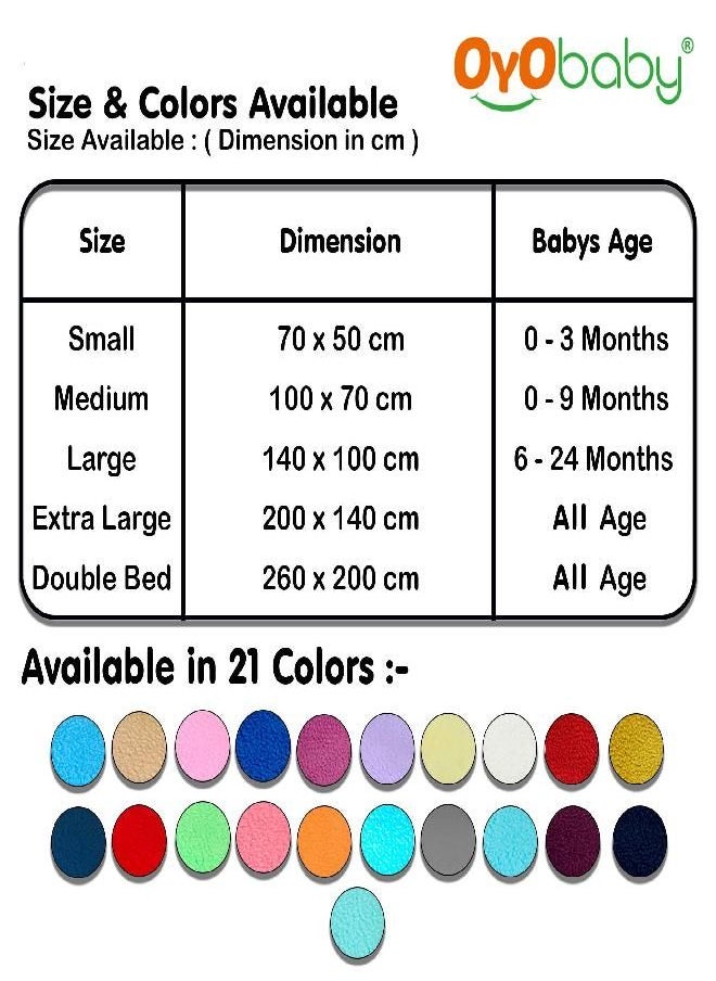 OYO BABY - OYO BABY Bed Protector Sheets Waterproof | Massage Sheet | Waterproof Mattress Protector Crib Sheet | Waterproof Felt Sheet | Wet and Dry Sheet for Baby | Rubber Sheets for bedwetting for Kids - Image 1