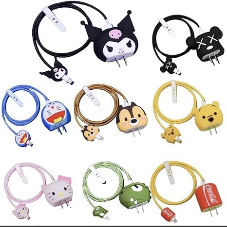 EDNITA Cable Protector with 3D Cute Pattern for iPhone Charger only 18W & 20W | Data Line Wire Saver Charging Cable Charger Protective Cable Full Protection Set of - 1 (Mini Mouse) - Image 2