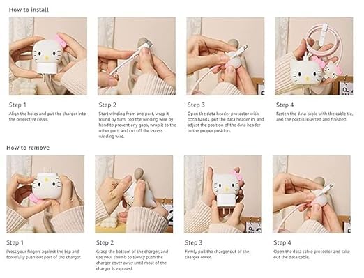 EDNITA Cable Protector with 3D Cute Pattern for iPhone Charger only 18W & 20W | Data Line Wire Saver Charging Cable Charger Protective Cable Full Protection Set of - 1 (Mini Mouse) - Image 5