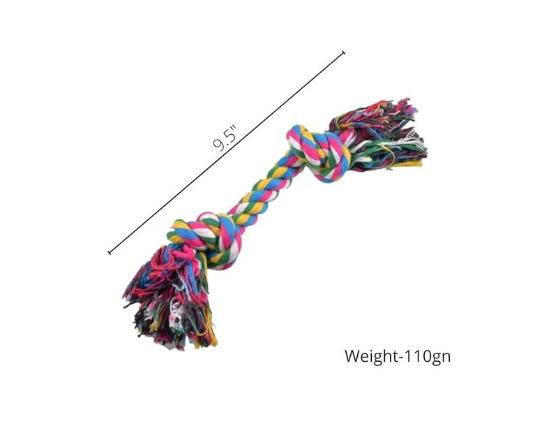 PawCloud Cotton Chew Dog Rope Toy, 9.5 Inch Medium - Multicolor - Image 2