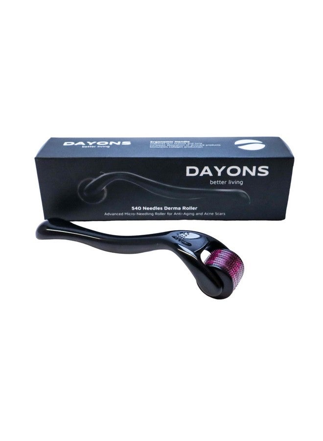 Dayons Derma Roller (0.25Mm, 0.5Mm, 1Mm, 1.5Mm, 2Mm) With 540 Titanium Needles For Scalp, Face And Beard - Image 1