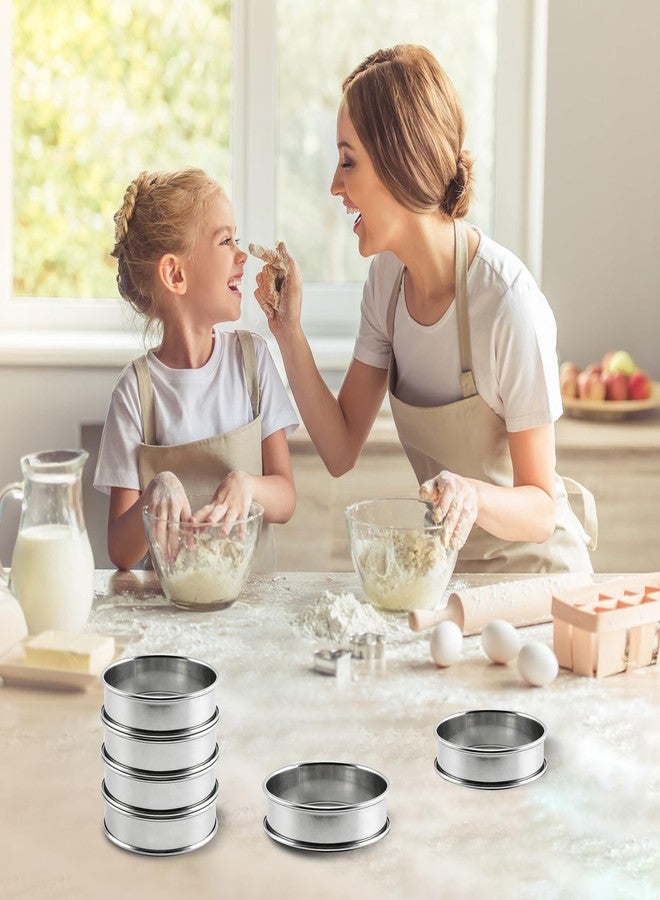 حلقات كرامبيت من RICHSC-PAN، عبوة من 10 حلقات مافن إنجليزي، قطر خارجي 4 بوصات + 3.2 بوصة، حلقات تارت من الفولاذ المقاوم للصدأ الغذائي. أكثر ملاءمة لأخذ الطعام من قالب حلقات المخبز. - Image 4