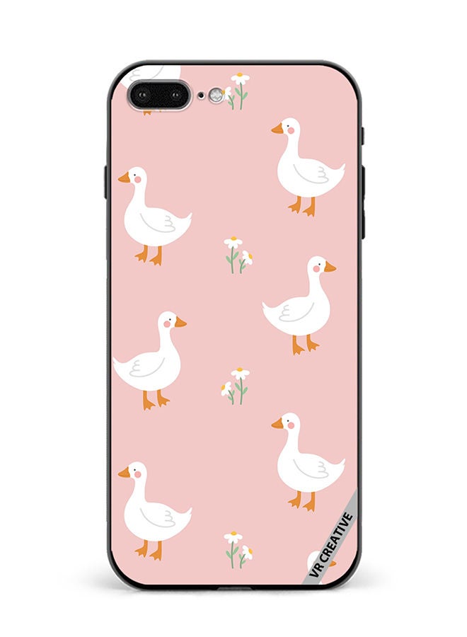 VR CREATIVE Protective Case Cover For Apple iPhone 7 Plus/8 Plus Cute White Swan Goose Design Multicolour - Image 1