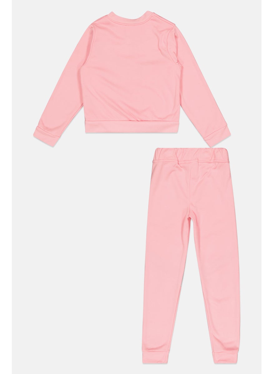 Body Glove - Kids Girl 2 Pieces Sweatshirt And Pajama Set, Pink Combo - Image 1