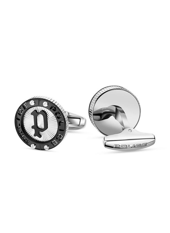POLICE - Stainless Steel Cufflinks For Men in Silver - Image 1