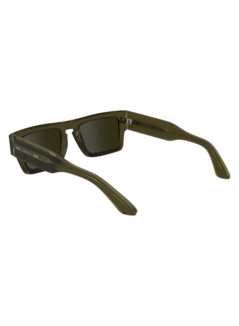 CALVIN KLEIN نظارات شمسية كاملة الإطار من أسيتات كالفن كلاين CK24532S 5420 (261) كراميل - Image 5