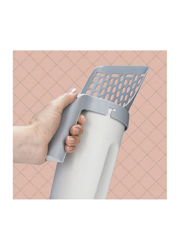 Cat Litter Scoop, Plastic One-piece Cat Litter Shovel Scooper with Waste Container, Pet Garbage Cleaning Tools - Image 5