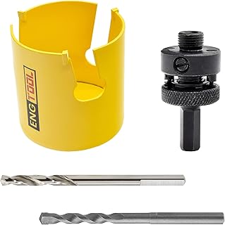 ENGTOOL MaxTool 3PCs 2" TCT Hole Saw 51mm Carbide Tip Holesaw Arbored for Cut Asphalt Brick Concrete Gypsum Limestone - Image 1