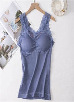 Body Beautifying V-neck Base Vest Blue