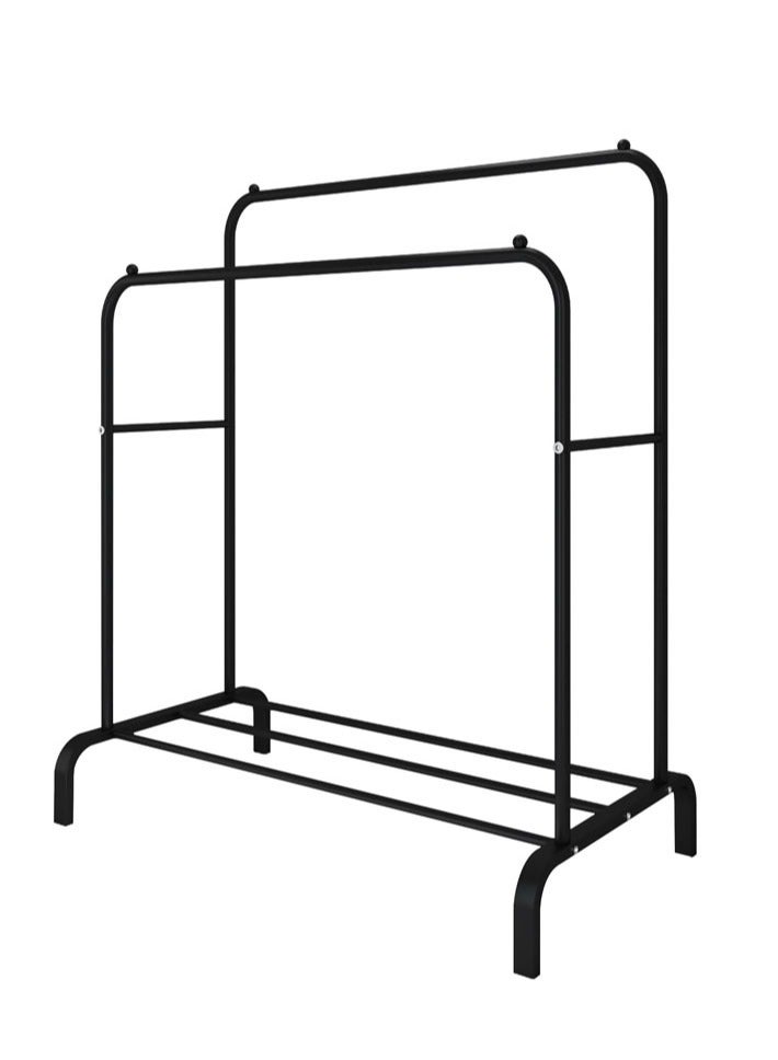 dida-cosmos Freestanding Hanger Double Pole Multi-functional Bedroom Clothing Rack, black ‎56 x 110 x 150 cm - Image 3