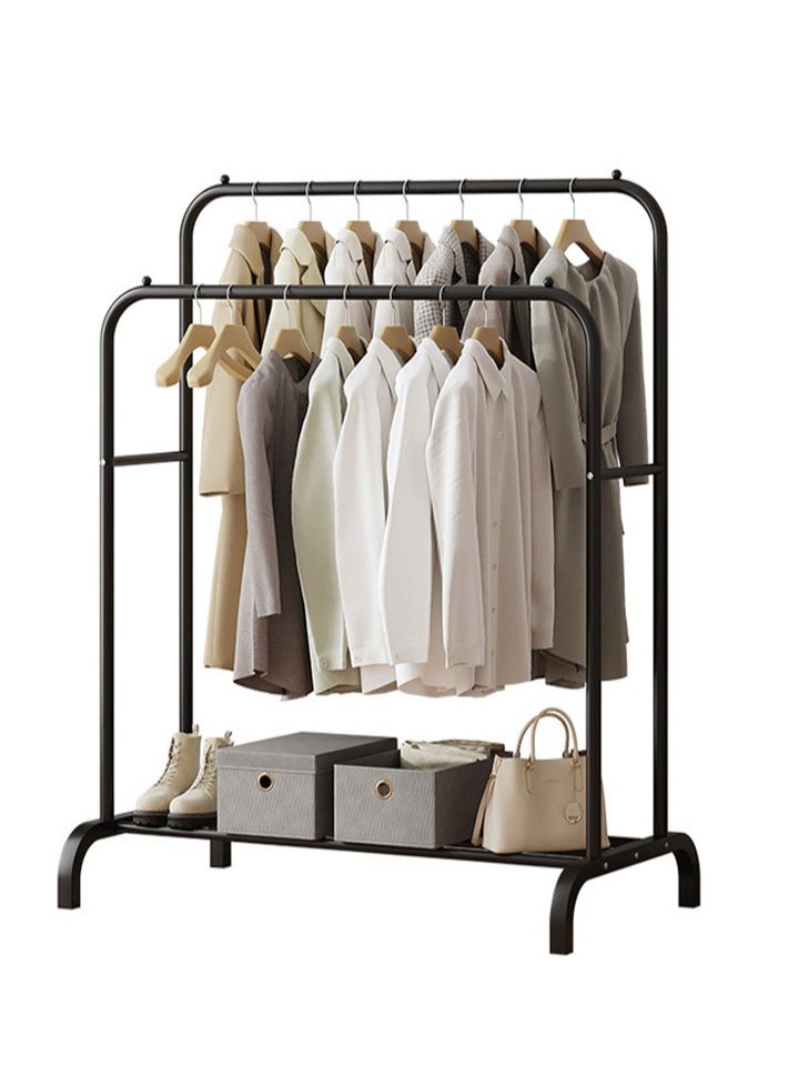 dida-cosmos Freestanding Hanger Double Pole Multi-functional Bedroom Clothing Rack, black ‎56 x 110 x 150 cm - Image 4