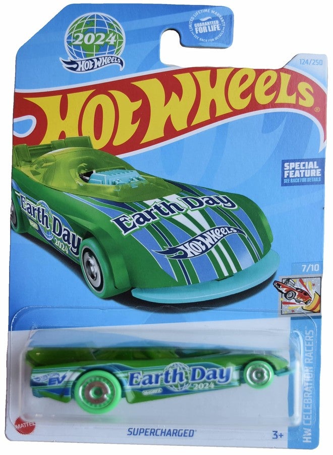 Matchbox Hot Wheels Supercharged, HW Celebration Racers 7/10 [Green] 124/250 Earth Day - Image 1