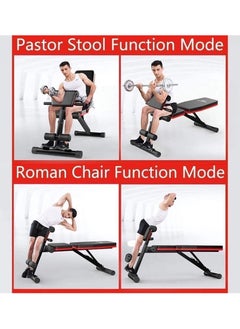 KUYING Professional Multi-function Adjustable Weight Bench With An Extreme Elastic Rope And Pastor Stool  - Image 4