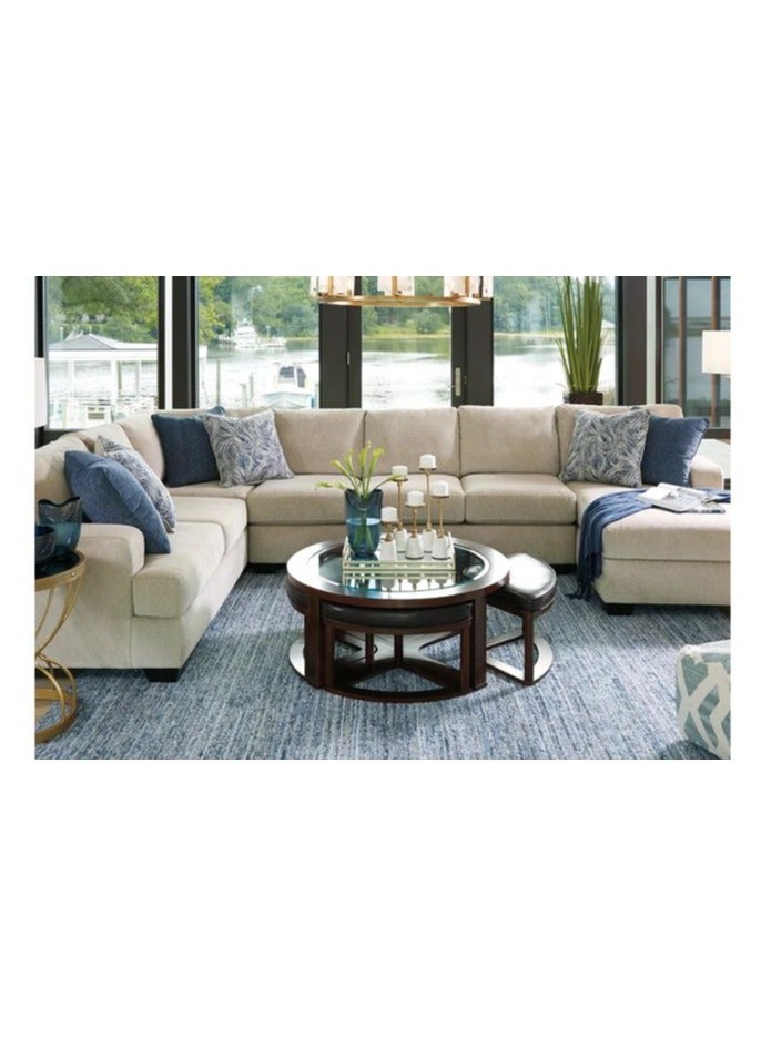 HomeJoyz HomeJoyz Plush Paloma Sectional Sofa U-Shape Design