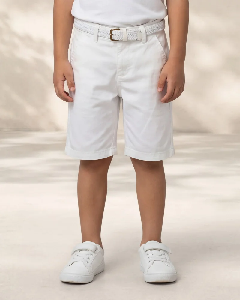 Redtag Boys White Shorts