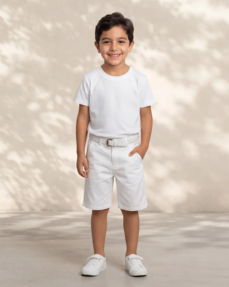 Redtag Boys White Shorts