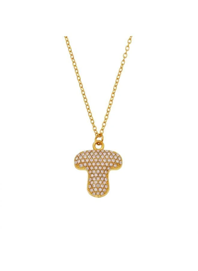 روفو Letter T Bubble Initial Necklace