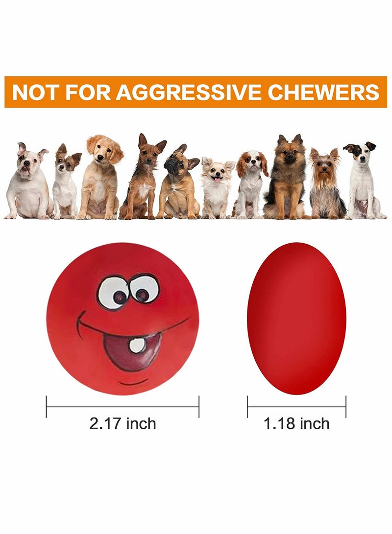 KASTWAVE Dog Toy, Squeaky Dog Toys, Funny Face Chewing, Latex Rubber, Soft Fetch Play Interactive Dog Balls, for Puppy Small Medium Pet Dog (6PCS)  - Image 4