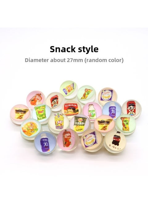 No. 30 Mixed Rubber Elastic Ball One Yuan Twist Machine Available Bouncing Ball Children's Toy Jumping Ball No. 32 New-Color:100 Pieces Of 30 Paper Card Balls (snack Style) (diameter 27mm)