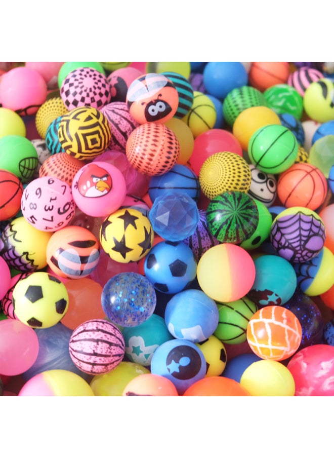 No. 30 Mixed Rubber Elastic Ball One Yuan Twist Machine Available Bouncing Ball Children's Toy Jumping Ball No. 32 New-Color:100 Pieces Of 30 Paper Card Balls (snack Style) (diameter 27mm)