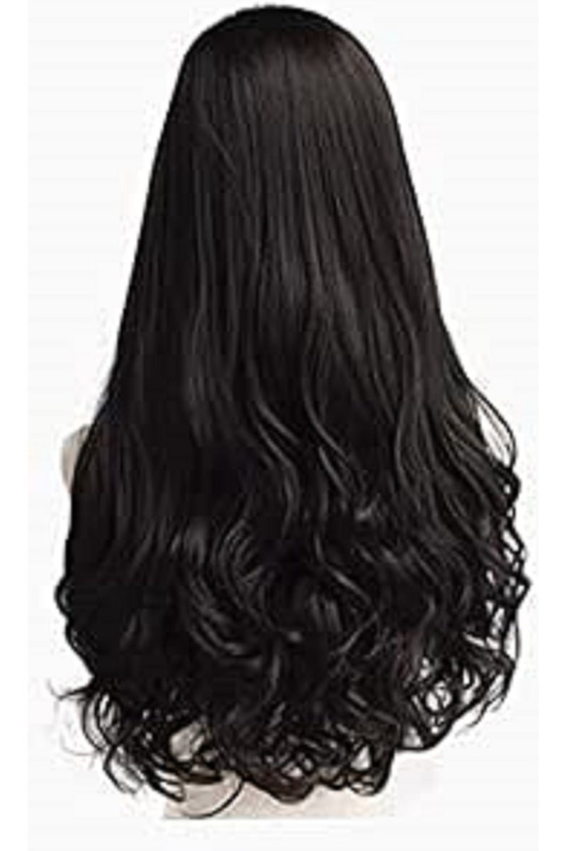 اي سي اي اف باروكة شعر مستعار طويلة ومموجة رائعة من ECIF Fashion للسيدات باللون الأسود B5027-4 - Image 1