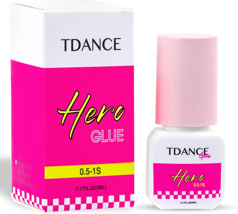 TDance Eyelash Extension Glue /0.5-1 Sec Dry/Retention – 7 Weeks/Lash Extension Glue for Professional Use Only (0.17 fl. oz / 5ml) - Image 1