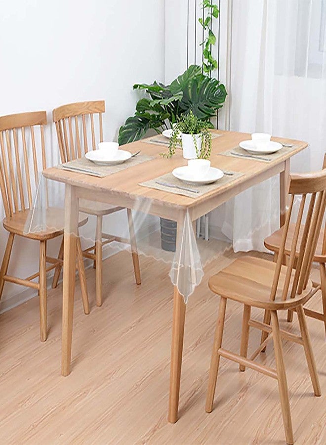 PlentifulHome Crystal Clear Tablecloth Protector 0.38 MM Thick Durable Easy to Clean 54x72 Inch Plastic Table Cover 100% Waterproof Oil Proof Tablecloth for Dining Room Rectangle Tables - Image 4
