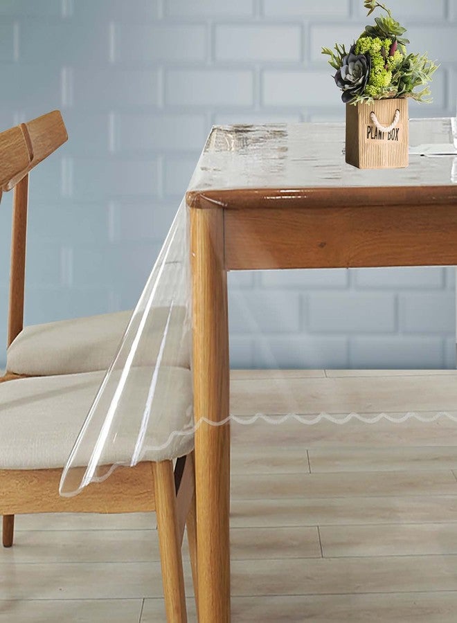 PlentifulHome Crystal Clear Tablecloth Protector 0.38 MM Thick Durable Easy to Clean 54x72 Inch Plastic Table Cover 100% Waterproof Oil Proof Tablecloth for Dining Room Rectangle Tables - Image 1