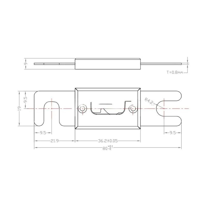 صمام ANL السيارات 175 أمبير تيار عالي 32 فولت تيار مستمر بناء نحاسي معتمد من IEC - Image 4