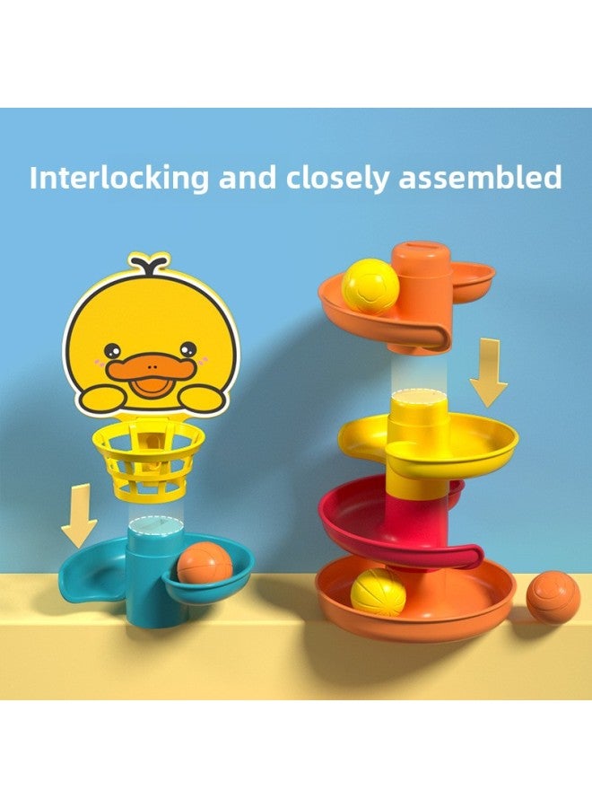 Baby Toys For More Than 6 Months Puzzle Early Education 977 981 1-year-old Baby 8 Shooting Track Ball Turn Music-Color:[Eight Layers] Turnaround Music (6 Balls) + Tumbler + Beaded Hand Drum - Image 4