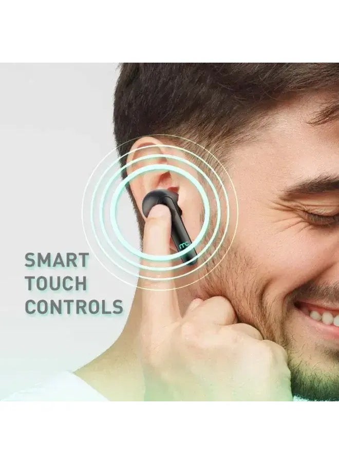 My Candy - MYCANDY True Wireless Earbuds With Active Noise Cancellation, TWS 275, Smart Touch Controls, Hands-Free Mic for Crystal-Clear Calls, Comfortable In-Ear Design, 16 Hours of Playtime, Black - Image 1